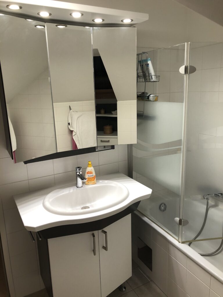Waschtisch und Spiegelschrank